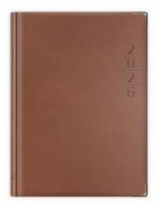 Terminarz 2026 B6 lux złocony brązowy