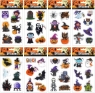 Naklejki żelowe halloween 6szt MIX