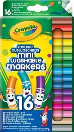 Mini markery zmywalne 16 kolorów CRAYOLA