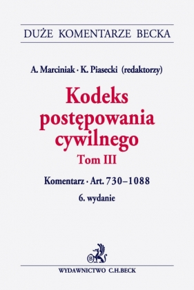Kodeks postępowania cywilnego Tom 3