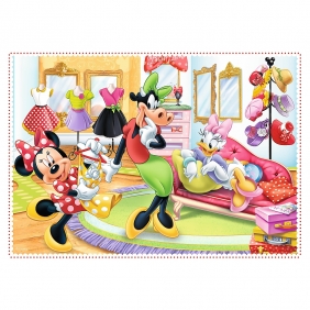 Trefl, Puzzle Disney 4w1: Minnie Mouse z przyjaciółkami (34355)