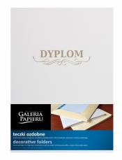 Teczka ozdobna Milenium z napisem Dyplom diamentowa biel 5 sztuk (222701)