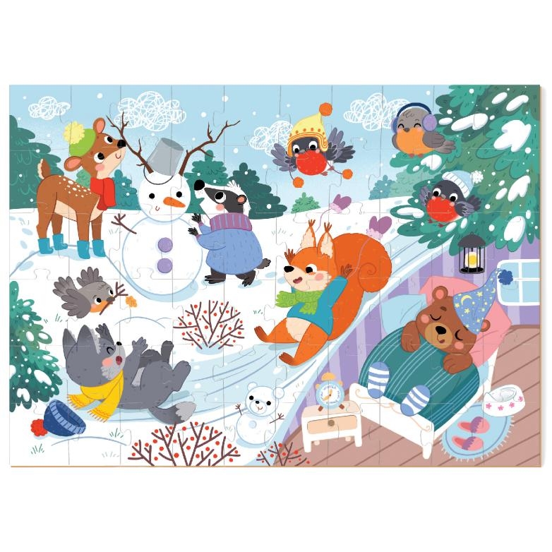Puzzle - Zimowe zwierzęta, 60 el. (300578)
