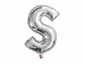 Balon Litera "S" 45,5cm srebrny