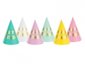 Czapka party Partydeco Happy Birthday, mix, 16cm - mix (CPP22)