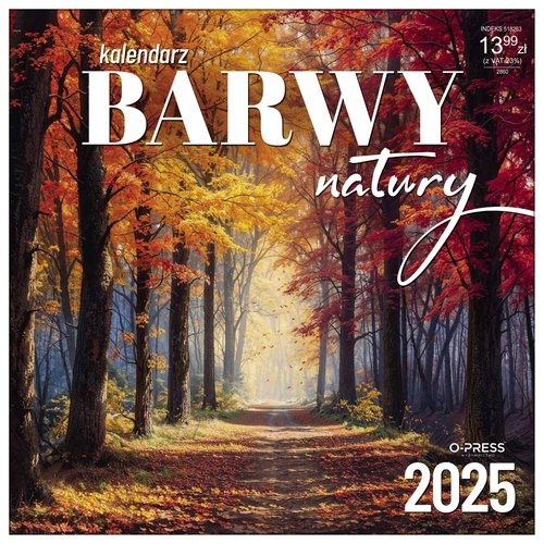 Kalendarz 2025 Ścienny 330x330 Barwy Natury