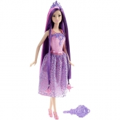 BARBIE Długowłose księżniczki fioletowa (DKB56)
