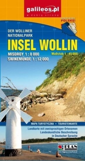 Mapa atrakcji - Wyspa Wolin w. niemiecka 1:45 000 - Opracowanie zbiorowe