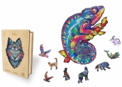 Puzzle drewniane kameleon 120el