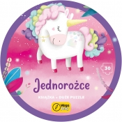 Na okrągło. Jednorożce. Duże puzzle 30 el. + książka