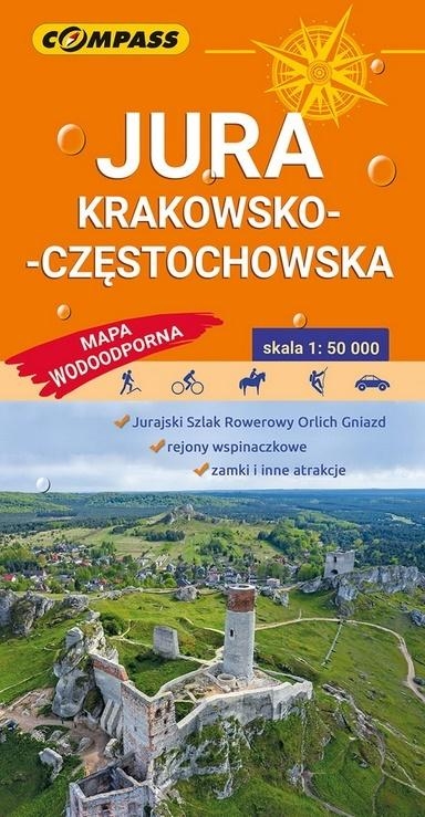 Mapa tur. wodoodpor. Jura Krakowsko-Częstochowska