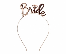 Metalowa tiara Bride różowe złoto