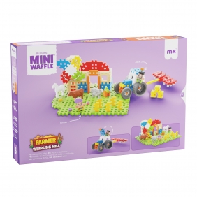 Klocki Waffle mini Farmer - Zakręcony młyn, 100 elementów (907559)