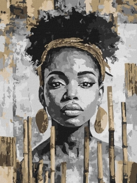 Malowanie po numerach - Egzotyczny monochrom 30x40