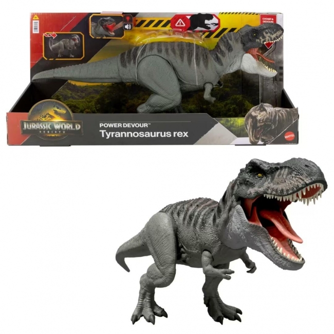 <img src='https://webimage.pl/pics/559/9/d0194735309559.jpg' style='height:440px' /> Jurassic World Odrodzenie T-rex Dinozaur z funkcją