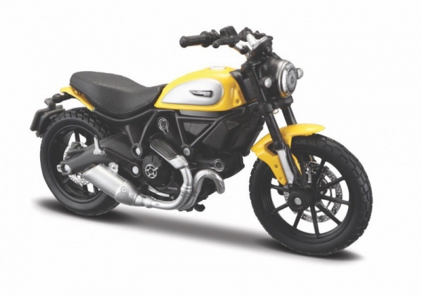 Model metalowy Motocykl Ducati Scrambler Icon 1/18 z podstawką (10139300/77256)