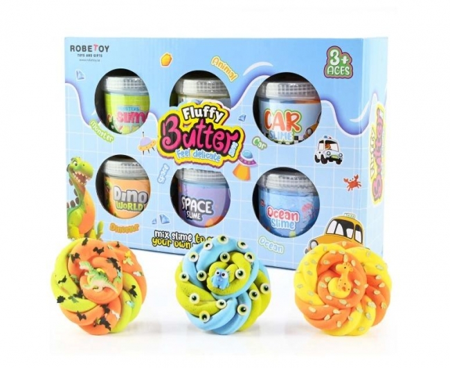 Slime z akcesoriami Fluffy Butter Blue