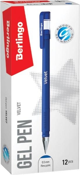 Długopis żelowy niebieski 0,5mm Velvet (12szt)