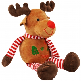 Maskotka - świąteczny renifer, 23 cm