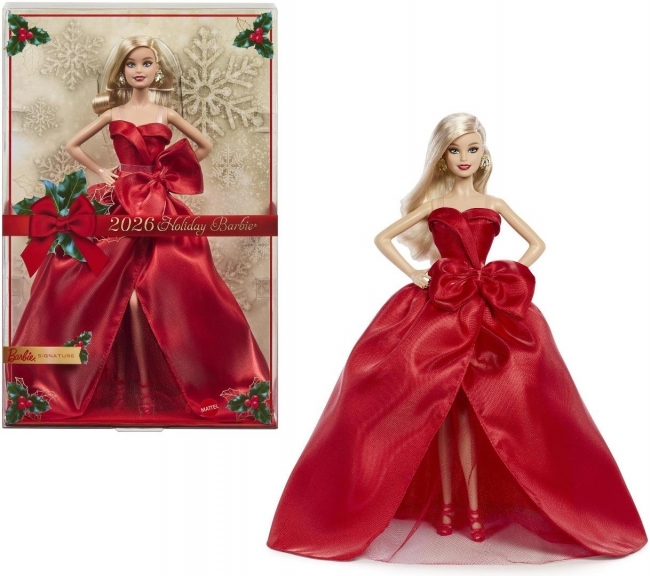 Barbie Świąteczna Lalka - Blond włosy