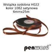 Wstążka ozdobna H022 kol.1082 satyna 6mmx25