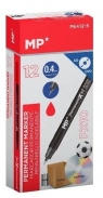 Marker permanentny 0,4mm do CD/DVD czerw (12szt)
