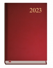 Kalendarz Asystent 2023, dzienny A5 - bordo (T-237C-B)