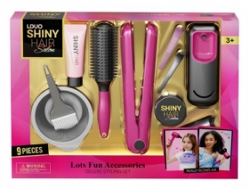 Zestaw fryzjerski z prostownicą na baterie i akcesoriami do koloryzacji