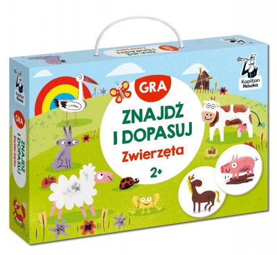 <img src='https://webimage.pl/pics/560/7/d5904905917560.jpg' style='height:440px' /> Gra Znajdź i dopasuj Zwierzęta Kapitan Nauka