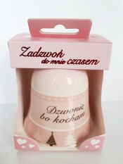 Dzwonek ceramiczny Dzwonię bo kocham