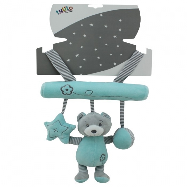 Zawieszka z grzechotką New Baby Miś miętowy (4825b)