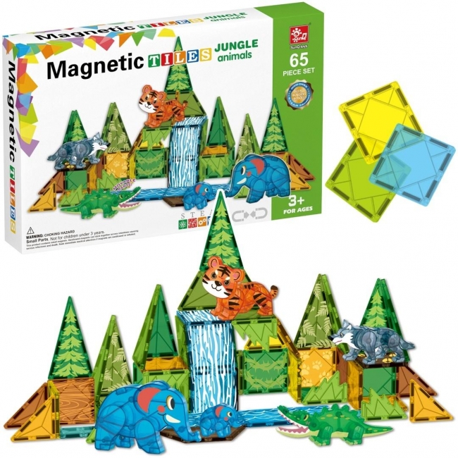 <img src='https://webimage.pl/pics/561/1/d5901353691561.jpg' style='height:440px' /> Klocki magnetyczne dżungla 65el