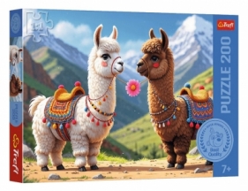 Puzzle 200 Kolorowe Lamy