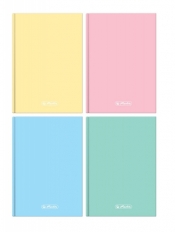 Herlitz, brulion A5, 96 kartek w linie - Pastel Color Blocking (mix kolorów)