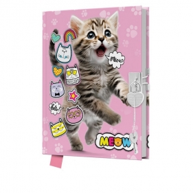 Pamiętnik z kłódką 80 kartek - Meow