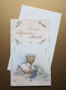 Karnet Komunia Święta z kopertą + kieszeń na pieniądze