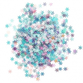 Cekiny opalizujące śnieżynki 20g pastel