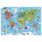 Janod, Puzzle w walizce 300 - Ogromna mapa świata (J02656)