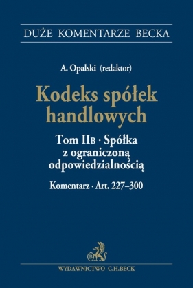 Kodeks spółek handlowych Tom 2 B Spółka z ograniczoną odpowiedzialnością. Komentarz do art. 227-3