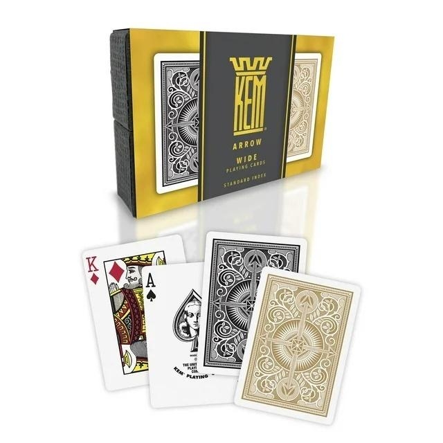 Karty Poker zestaw czarno-złote