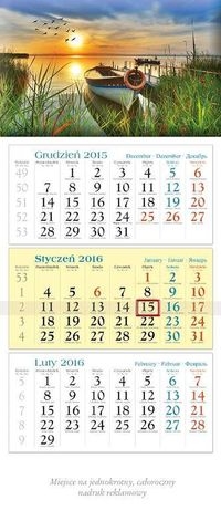 Kalendarz 2016 KT 06 Łódka trójdzielny