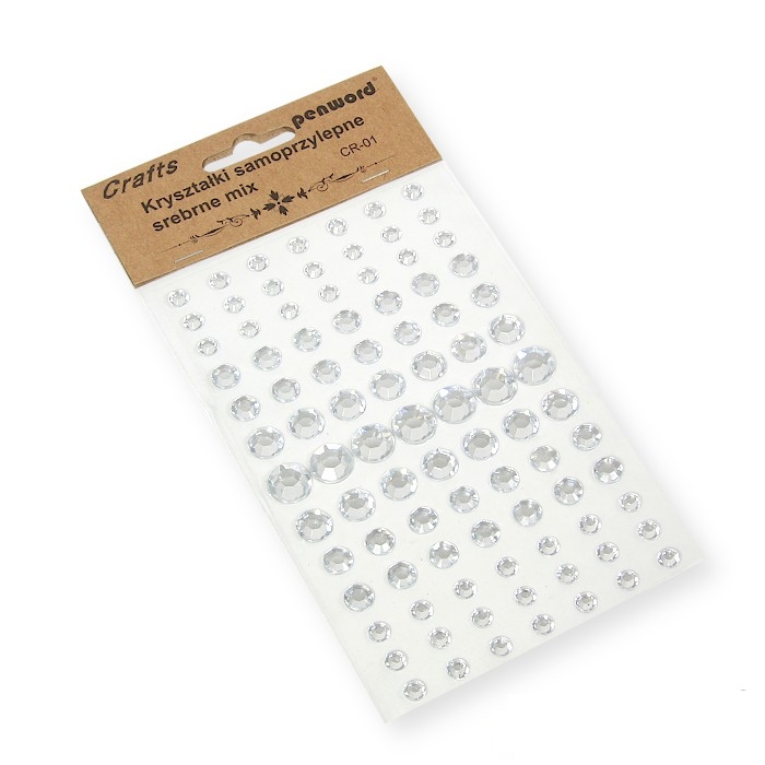 Kryształki samoprzylepne CR-01 srebrne