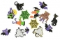 Naklejki piankowe z halloweenowym nadrukiem 45szt