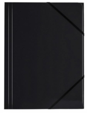 Teczka A4 kart. z gumką nar. czarna (6szt) BT600-V