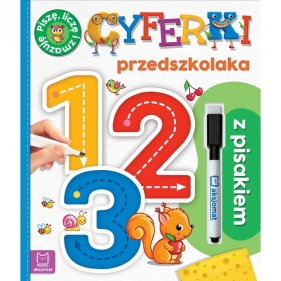 1, 2, 3. Cyferki przedszkolaka z pisakiem. Piszę, liczę i zmazuję - Agnieszka Bator