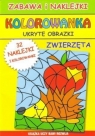 Ukryte obrazki. Zwierzęta Zabawa i naklejki. Kolorowanka Anna Gabriela Trzpil