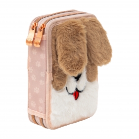 Astrabag, Piórnik podwójny z wyposażeniem - Fluffy Puppy, AC21