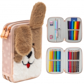 Astrabag, Piórnik podwójny z wyposażeniem - Fluffy Puppy, AC21