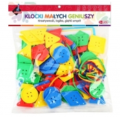 Klocki małych geniuszy - Guziki, 106 elementów (112565)