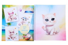 Książeczka z naklejkami wielokrotnego użytku Dress Up Kitten
